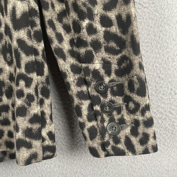 Cabi Blazer Womens 4 Leopard Animal Print Stretch Jacket Chic Style 3373 - Picture 8 of 15
